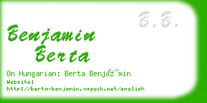 benjamin berta business card